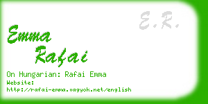 emma rafai business card